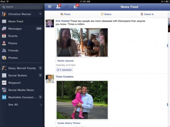 Facebook iPad