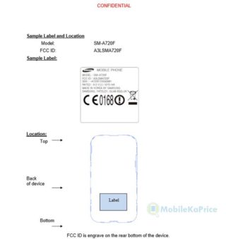 Samsung Galaxy A7 (2017) FCC