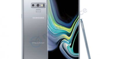 Srebrny Samsung Galaxy Note 9