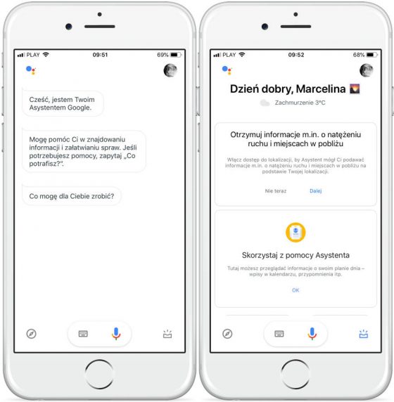 Asystent Google po polsku na iOS iPhone App Store