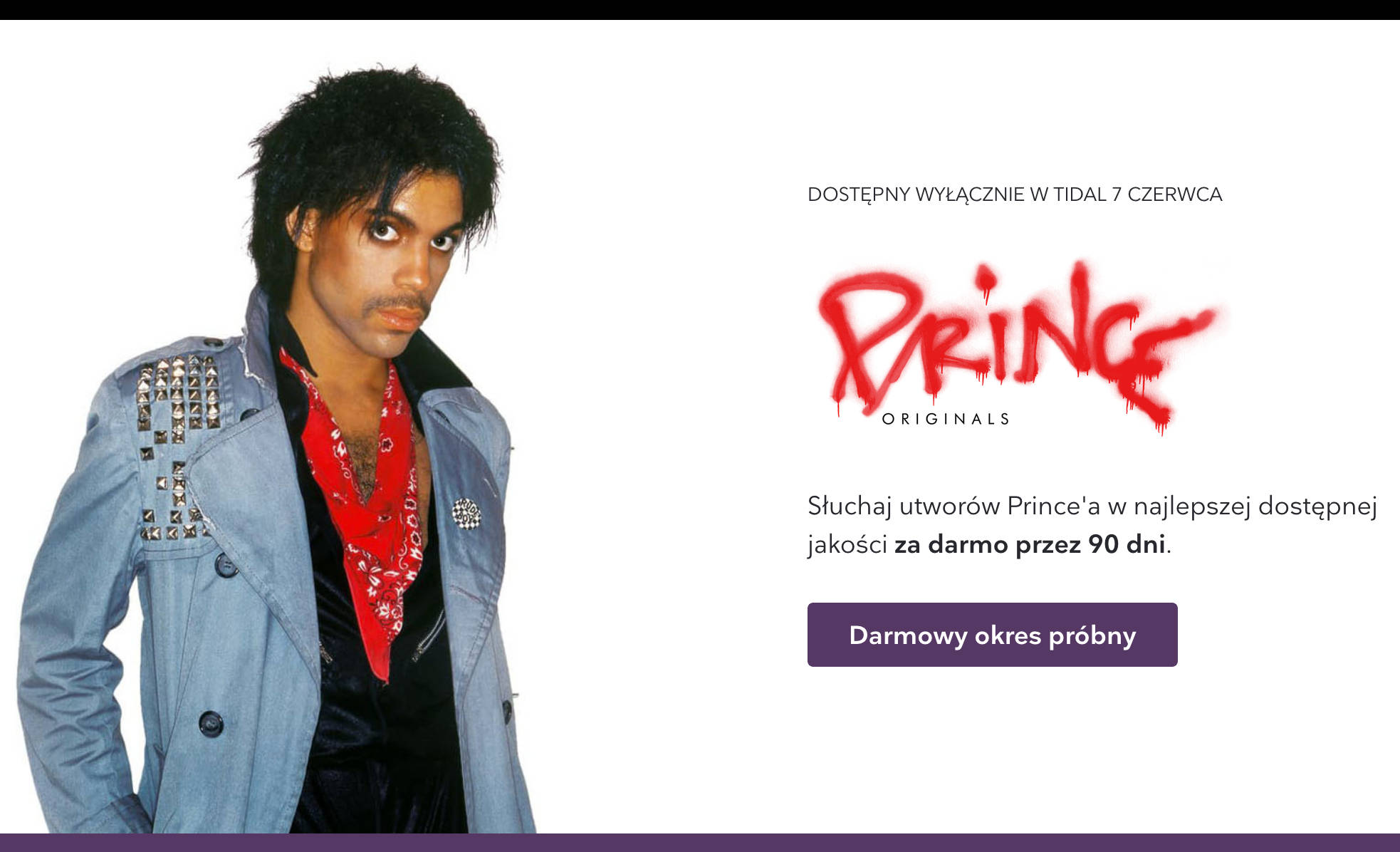 Tidal HiFi za darmo jak Prince Originals