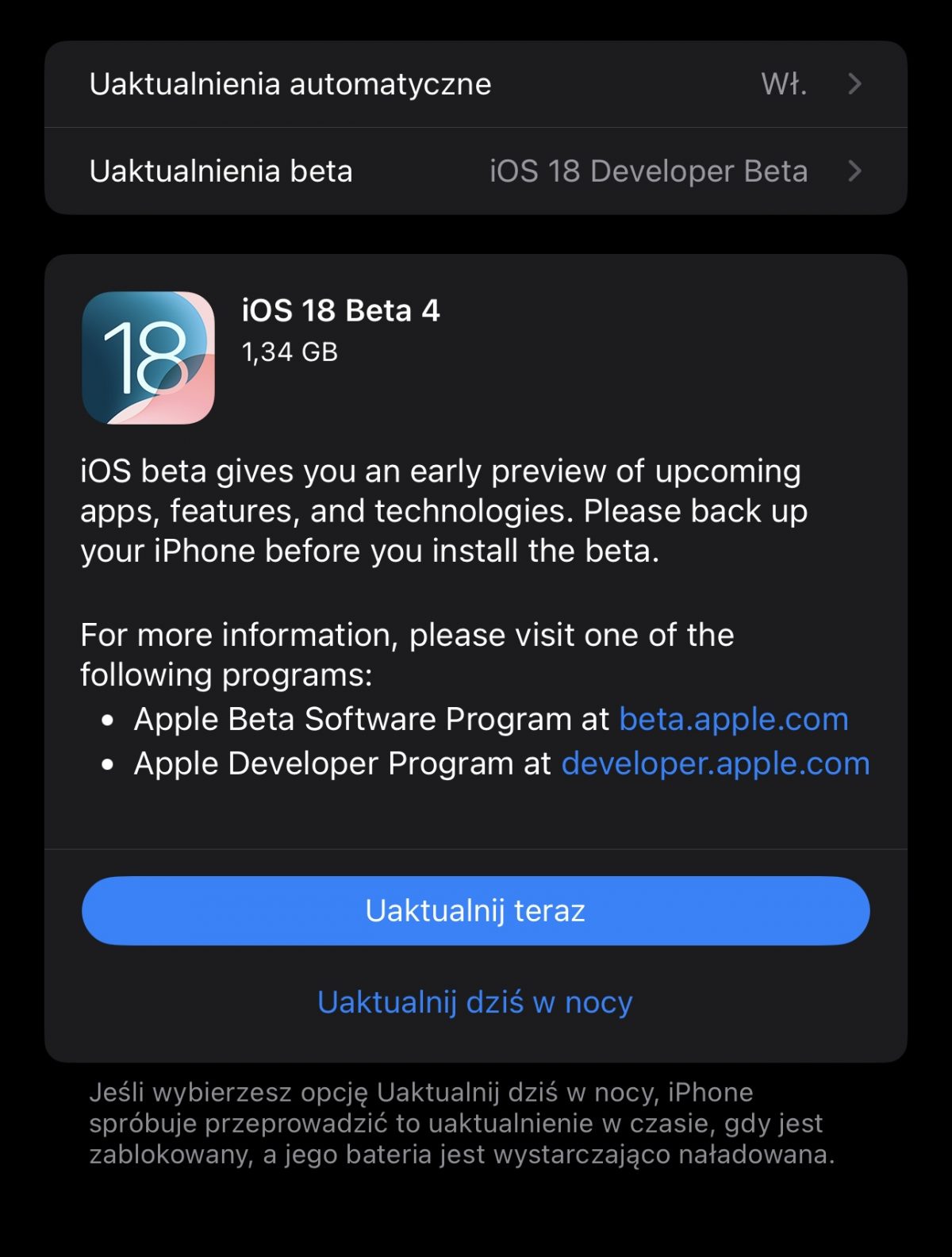 iOS 18 beta 4 kiedy nowa aktualizacja dla iPhone Apple