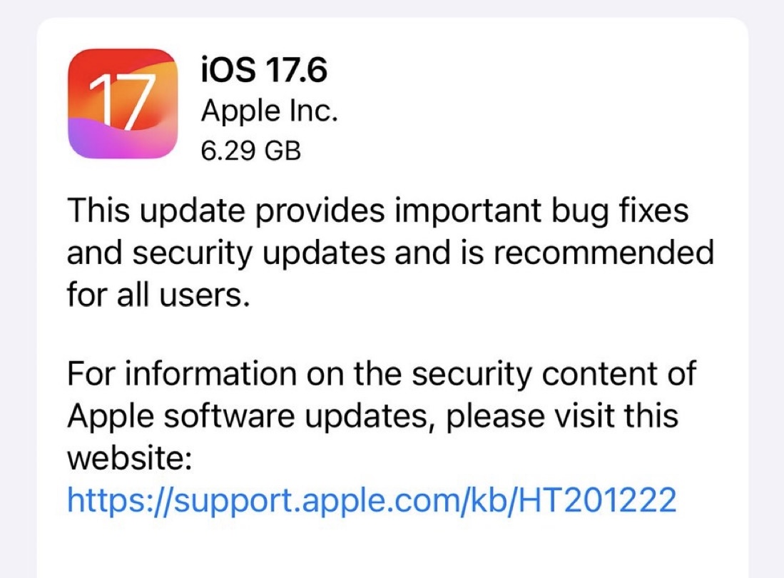 aktualizacja iOS 17.6 RC co nowego kiedy Apple iPhone nowości