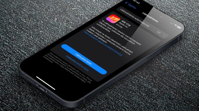 iOS 17.6.2 kiedy aktualizacja Apple iPhone