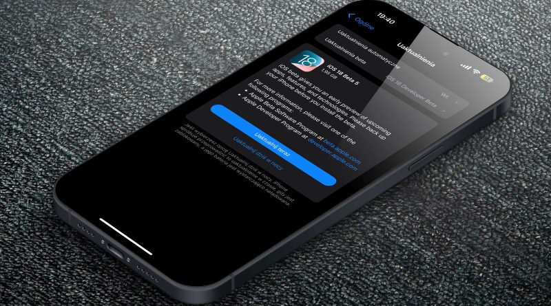 nowa aktualizacja iOS 18 beta 5 Apple iPhone