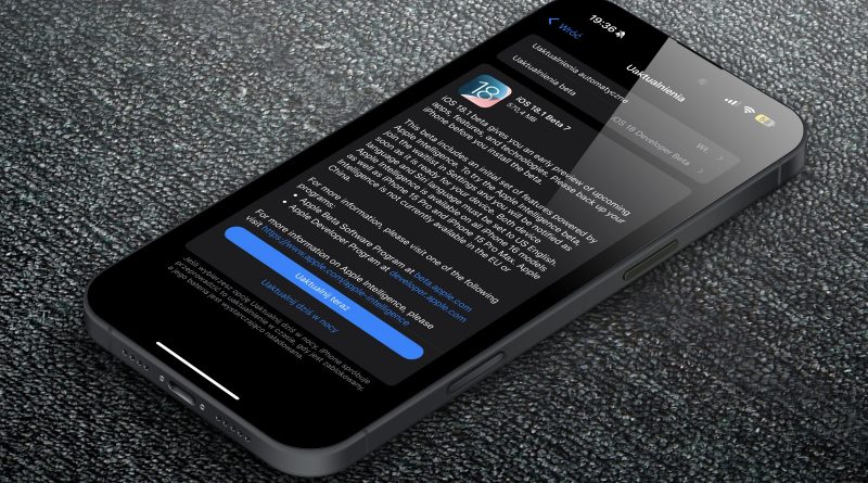 iOS 18.1 beta 7 aktualizacja Apple iPhone