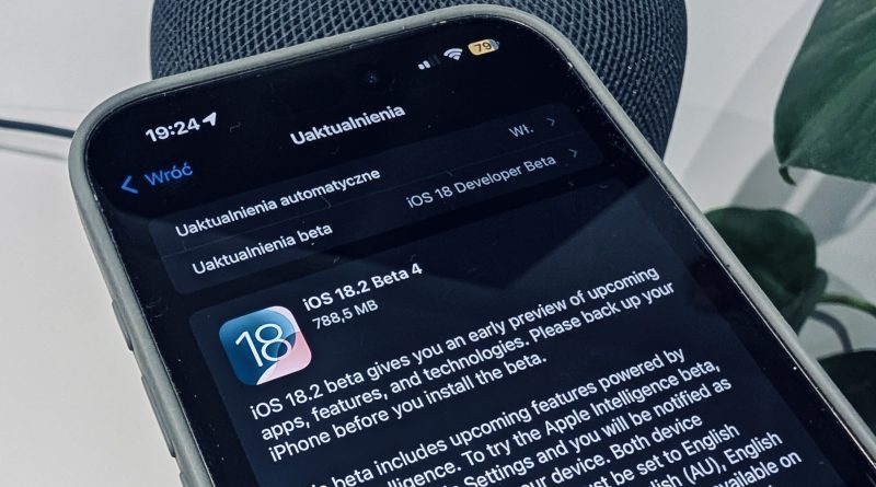 aktualizacja iOS 18.2 beta 4 Apple iPhone