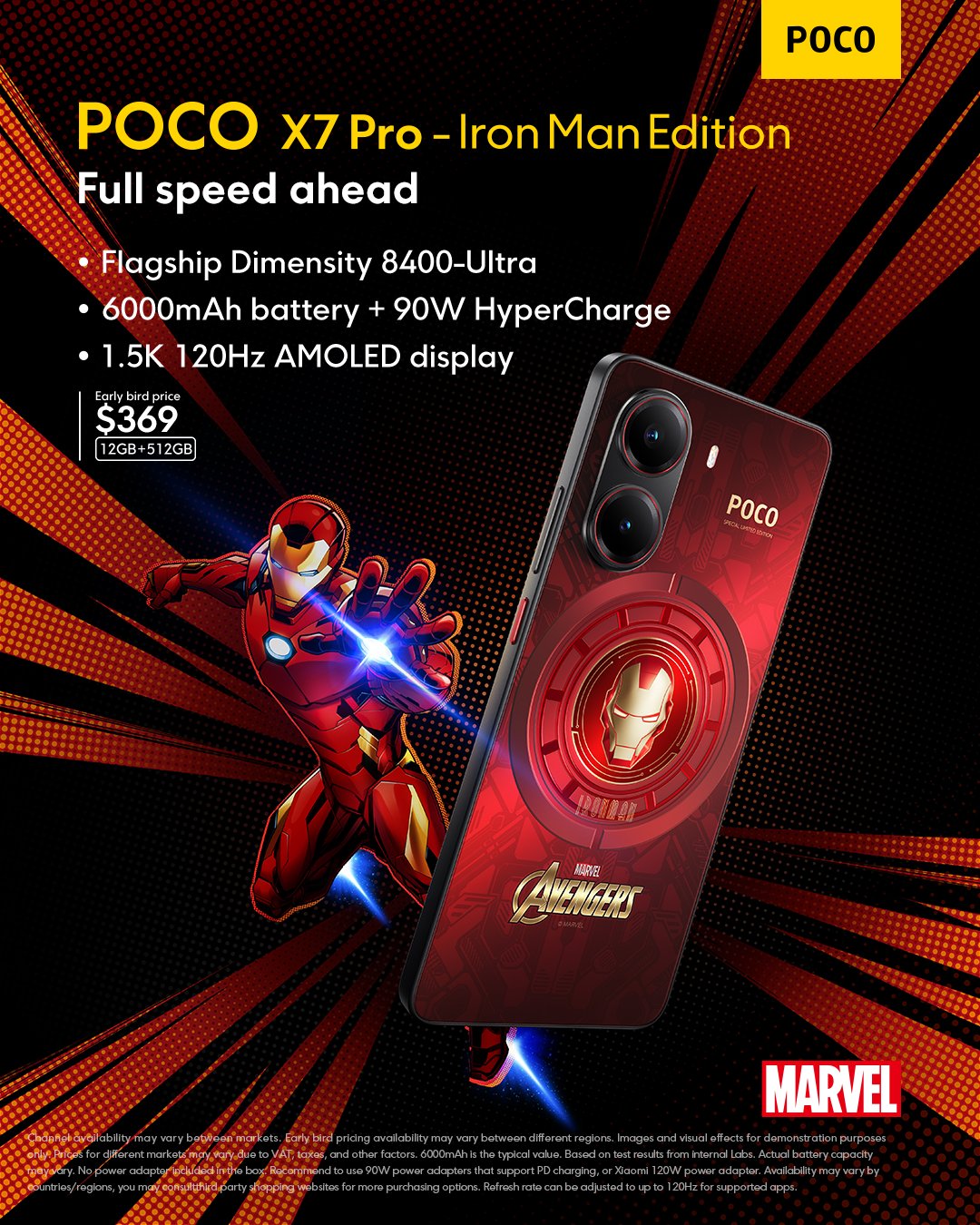 POCO X7 Pro Iron Man Edition cena specyfikacja